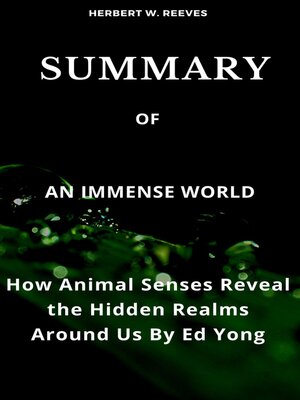 cover image of SUMMARY OF AN IMMENSE WORLD